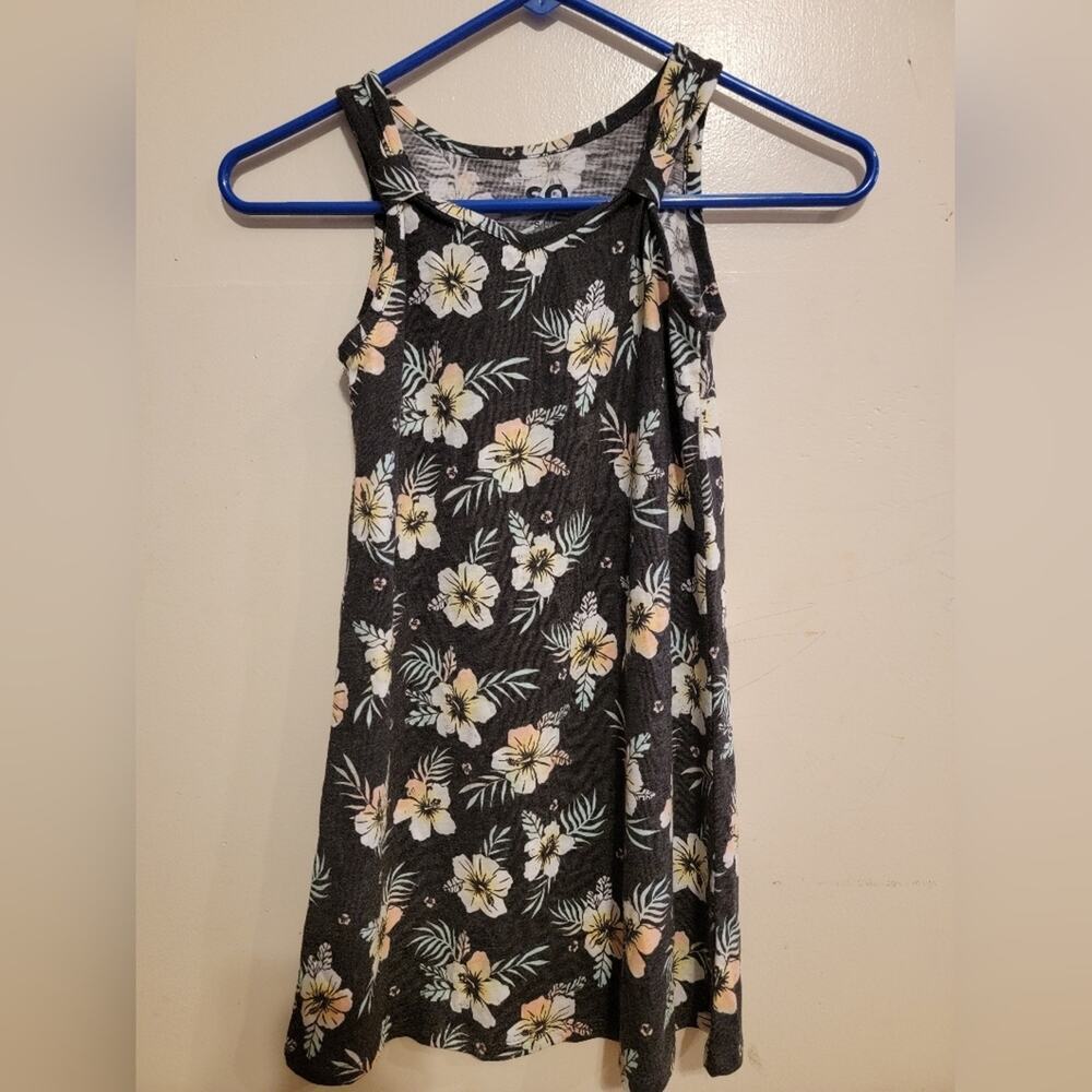 Girls So 7 Hibiscus Tank Top Dress